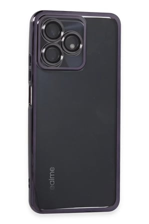 Realme C53 Uyumlu Kılıf Lensli Silikon - Mor