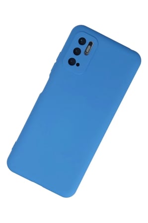 Xiaomi Redmi Note 10 5G Uyumlu Kılıf Nano içi Kadife Silikon - Mavi