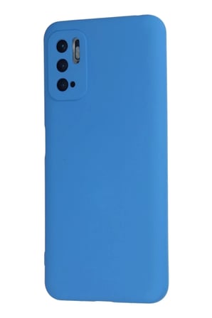 Xiaomi Redmi Note 10 5G Uyumlu Kılıf Nano içi Kadife Silikon - Mavi