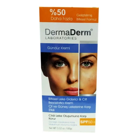 Bitkisel Leke Karşıtı Gündüz Kremi Güneş Koruma SPF 50+ 100 Gr