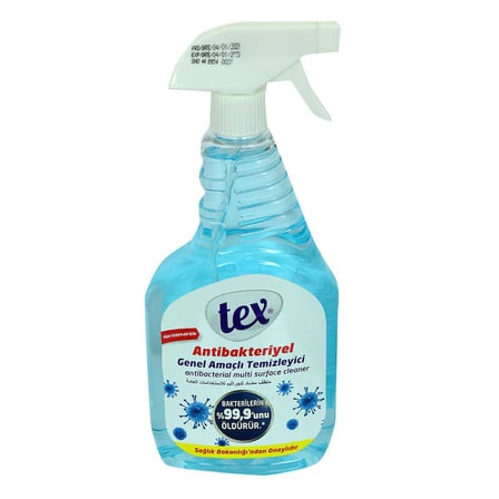 Antibakteriyel Genel Amaçlı Temizleyici Tüm Yüzeyler İçin Spreyli Mavi 750 ML