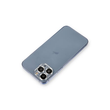 Apple iPhone 12 Pro Uyumlu Metal Kamera Lens Koruma Cam - Gümüş