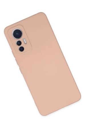Xiaomi Mi 12 Lite Uyumlu Kılıf Nano içi Kadife Silikon - Pudra