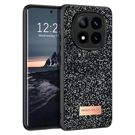 Onegif Xiaomi Redmi Note 14 Pro 4G Uyumlu Bright Simli Kapak - Siyah