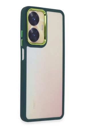 Realme C55 Uyumlu Kılıf Dora Kapak - Haki Yeşil