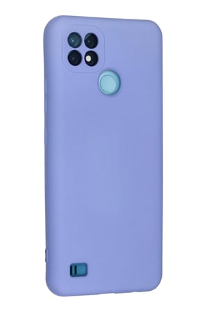Realme C21 Uyumlu Kılıf Nano içi Kadife Silikon - Lila