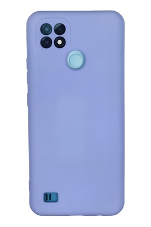 Realme C21 Uyumlu Kılıf Nano içi Kadife Silikon - Lila
