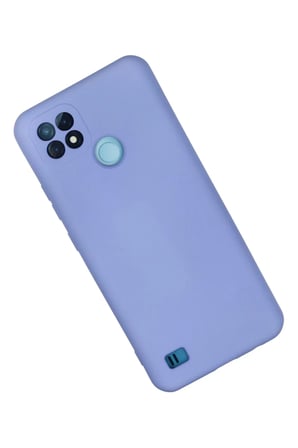 Realme C21 Uyumlu Kılıf Nano içi Kadife Silikon - Lila