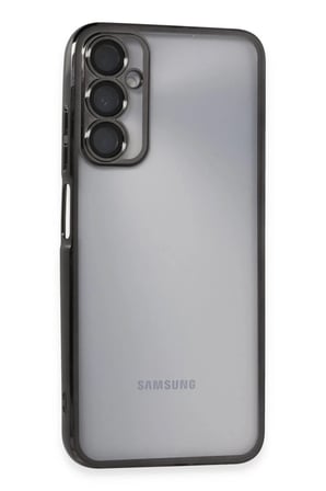 Samsung Galaxy A05S Uyumlu Kılıf Lensli Silikon - Siyah