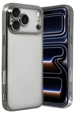 Apple iPhone 17 Pro Max Uyumlu Lensli Silikon - Titan Gri