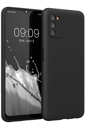 Samsung Galaxy A03S Uyumlu Kılıf First Silikon - Siyah