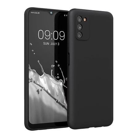 Samsung Galaxy A03S Uyumlu Kılıf First Silikon - Siyah