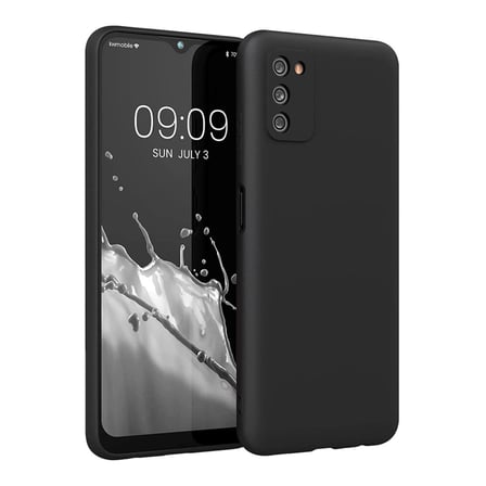 Samsung Galaxy A03S Uyumlu Kılıf First Silikon - Siyah