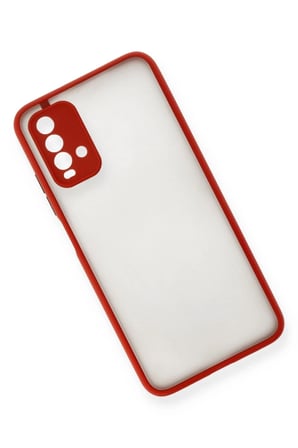 Xiaomi Redmi 9T Uyumlu Kılıf Montreal Silikon Kapak - Kırmızı