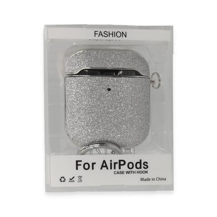 Apple Airpods 2 (2.nesil) Spell Simli Kılıf - Gümüş