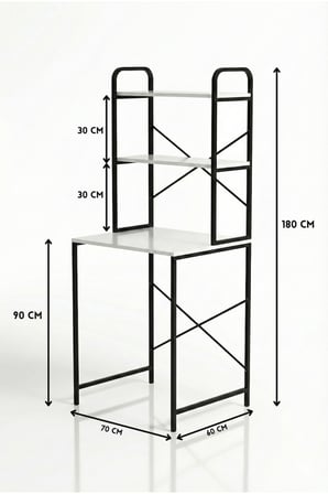 Çamaşır Makinesi Üstü Raf Siyah 70 cm