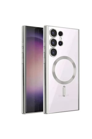 Samsung Galaxy S23 Ultra Uyumlu Kilif Kross Magneticsafe Kapak Titan Gri