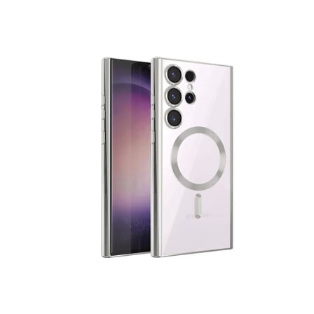 Samsung Galaxy S23 Ultra Uyumlu Kilif Kross Magneticsafe Kapak Titan Gri