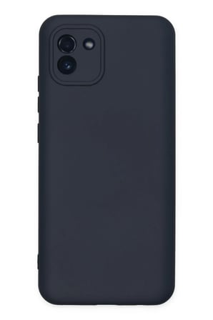 Samsung Galaxy A03 Uyumlu Kılıf Nano içi Kadife Silikon - Lacivert