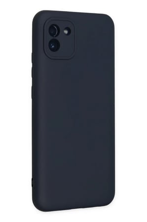 Samsung Galaxy A03 Uyumlu Kılıf Nano içi Kadife Silikon - Lacivert