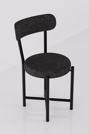 Sandalye 1 Adet Keten Kumaş Metal Ayak Modern Mutfak Sandalyesi Cafe Balkon Ofis Teddy 9817 Anstrast