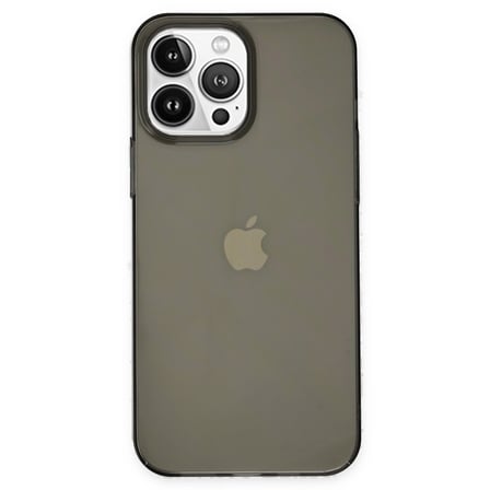 Apple iPhone 14 Pro Uyumlu Kılıf Pc Sert Şeffaf Kapak - Siyah