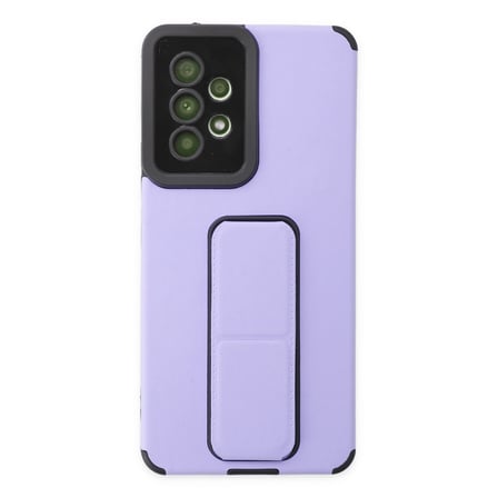 Samsung Galaxy A53 5G Uyumlu Kılıf Mega Standlı Silikon - Lila