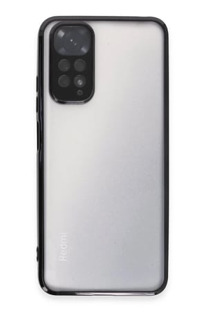 Xiaomi Redmi Note 11 Uyumlu Kılıf Lensli Silikon - Siyah