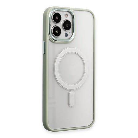 Apple iPhone 15 Pro Uyumlu Kılıf Room Magneticsafe Silikon - Su Yeşili