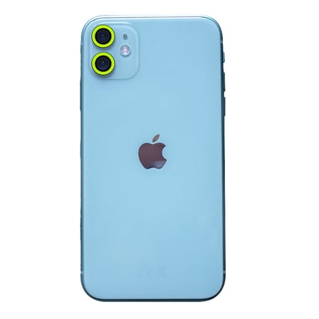 Apple iPhone 11 Uyumlu Neon Fosforlu Kamera Lens - Yeşil