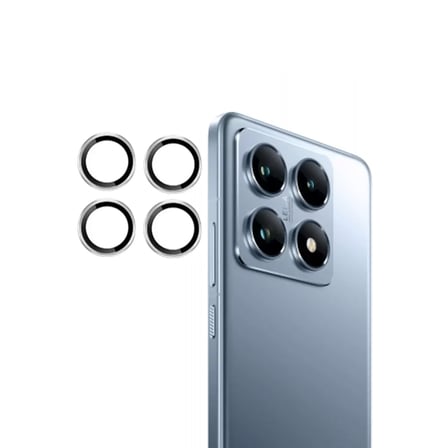Joko Xiaomi Mi 14T Pro Uyumlu PVD Metal Kamera Lens - Gümüş