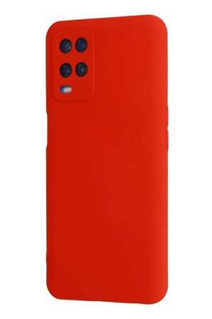 Oppo A54 4G Uyumlu Kılıf Nano içi Kadife Silikon - Kırmızı