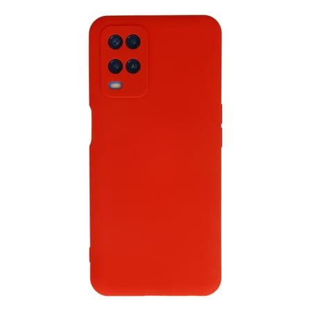 Oppo A54 4G Uyumlu Kılıf Nano içi Kadife Silikon - Kırmızı