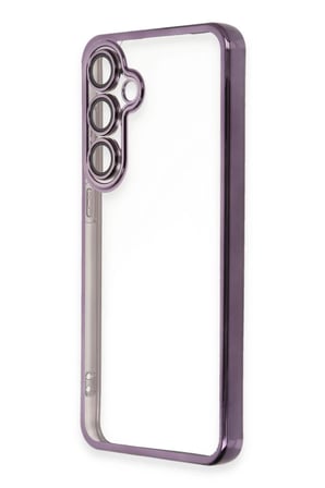 Samsung Galaxy S24 FE Uyumlu Kılıf Lensli Silikon - Mor