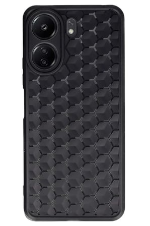 Xiaomi Redmi 13C Uyumlu Kılıf Petek Silikon Kapak - Siyah