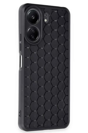 Xiaomi Redmi 13C Uyumlu Kılıf Petek Silikon Kapak - Siyah