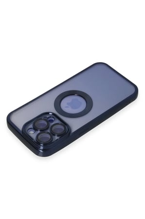 Apple iPhone 15 Pro Max Uyumlu Kılıf Slot Silikon - Lacivert