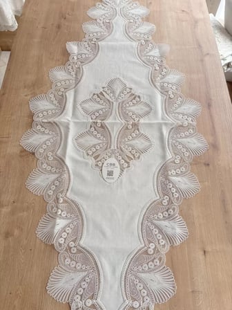 Salon Takımı Çeyizlik Runner Set 5 Parça Keten Ranır Masa Konsol Sehpa Örtüsü Lavinya