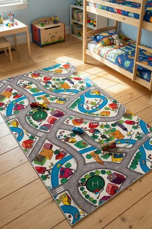 YoudayHomeCollection RugKids Halı Model Oturma Odası Halısı
