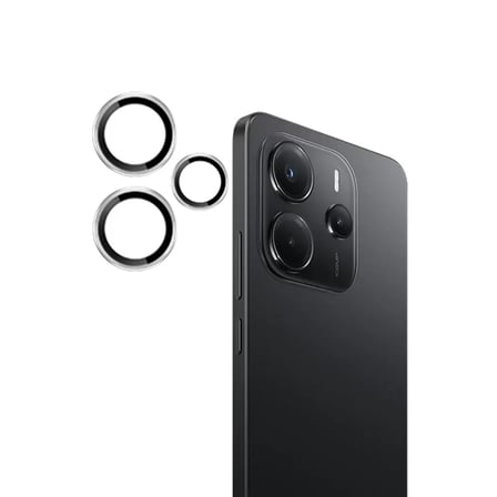 Joko Xiaomi Redmi Note 14 4G Uyumlu PVD Metal Kamera Lens - Gümüş