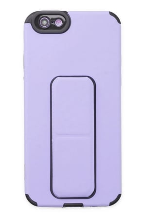 Apple iPhone 6 Uyumlu Kılıf Mega Standlı Silikon - Lila