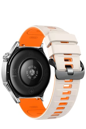 Apple Watch Ultra 49mm Uyumlu Minoc Kordon - Beyaz-Turuncu