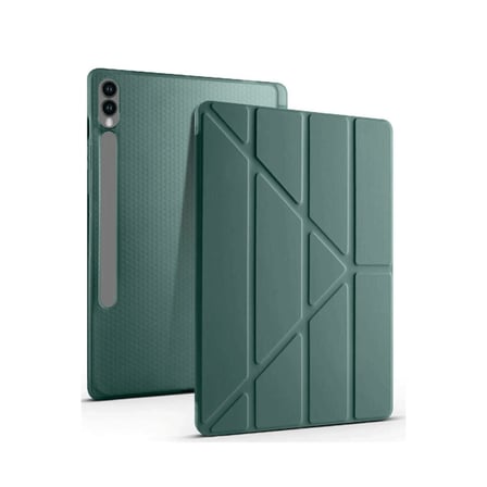 Samsung Galaxy X510 Tab S9 Fe 11 Kilif Kalemlikli Mars Tablet Kilifi Koyu Yesil