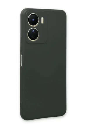 Vivo Y16 Uyumlu Kılıf First Silikon - Koyu Yeşil