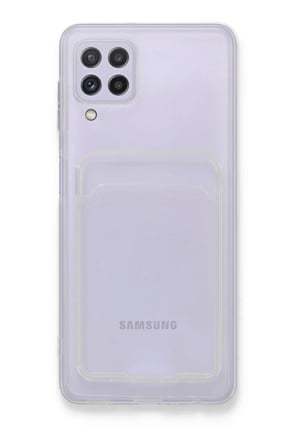 Samsung Galaxy A22 Uyumlu Kılıf Kart Şeffaf Silikon - Şeffaf