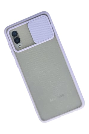 Galaxy A02 Kılıf Palm Buzlu Kamera Sürgülü Silikon - Lila