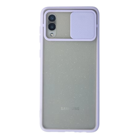 Galaxy A02 Kılıf Palm Buzlu Kamera Sürgülü Silikon - Lila