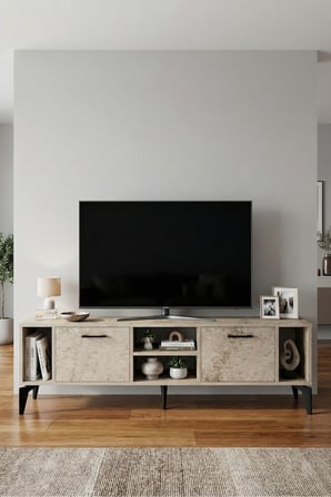 Linya TV Sehpası Suntalam Ekru 160x35 cm