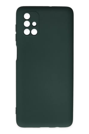 Samsung Galaxy M51 Uyumlu Kılıf Nano içi Kadife Silikon - Koyu Yeşil