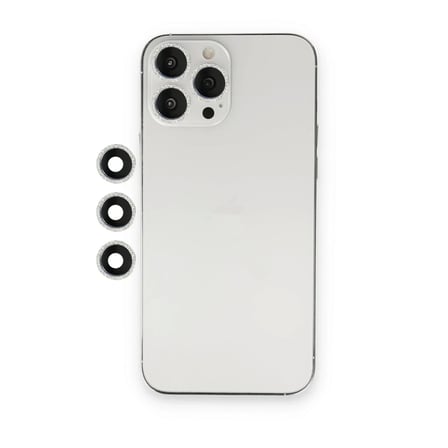 Apple iPhone 12 Pro Uyumlu Shine Kamera Lens - Gümüş